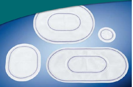 Davol Ventrio with SorbaFlex Memory Technology Hernia Repair Mesh Partially Absorbable Double Layer Polypropylene Monofilament / ePTFE Barrier 3 Inch Diameter Small Circle with ePTFE Style - 10213