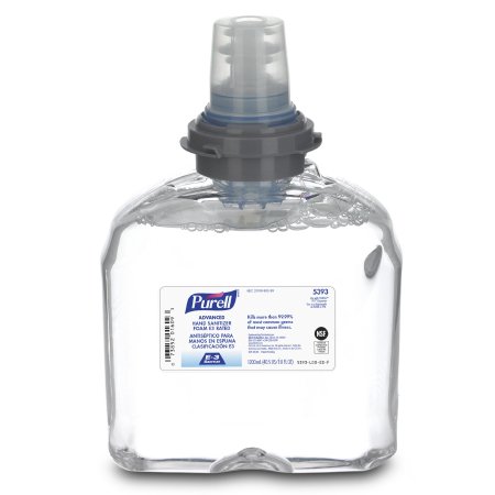 Purell Advanced - Hand Sanitizer 1,200 mL Ethyl Alcohol Foaming Dispenser Refill Bottle - 5393-02