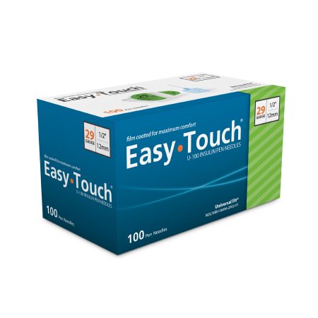 EasyTouch - Insulin Pen Needle 29 Gauge 1/2 Inch Length NonSafety - 829021