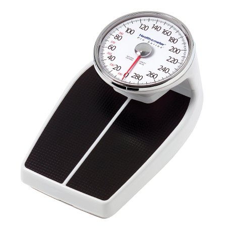 Health O Meter - Floor Scale Dial Display 400 lbs. Capacity Black / White Analog - 160LB