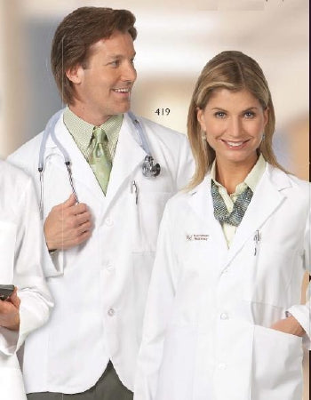 Fashion Seal Uniforms - Lab Jacket White X-Large Hip Length Reusable - 419-XL