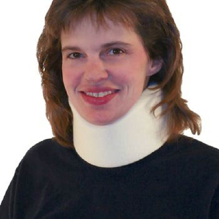 Patterson Medical Supply - Cervical Collar Contoured / Medium Density Adult One Size Fits Most One-Piece 3-1/2 Inch Height 24 Inch Length - 563103