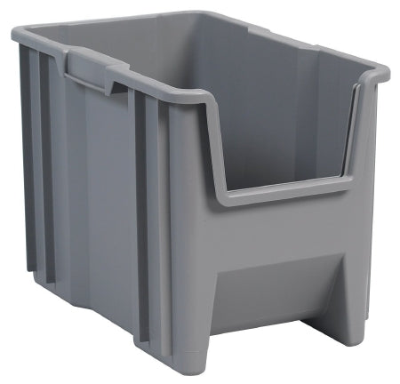Akro-Mils Stak-N-Store Storage Bin Gray Industrial Grade Polymers 10-7/8 X 12-1/2 X 17-1/2 Inch - 13014GREY