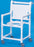 IPU Original Shower Chair Fixed Arm PVC Frame Mesh Back - SC9200