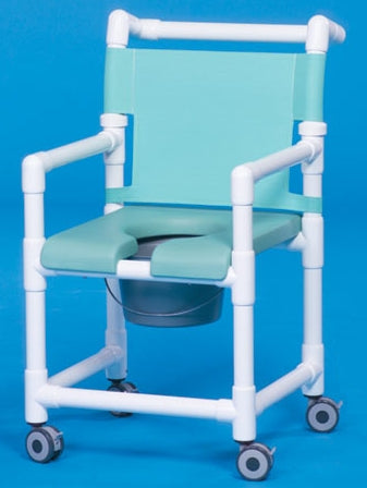 IPU IPU Shower Chair ipu Fixed Arm PVC Frame Mesh Back - SC200-OS-FS
