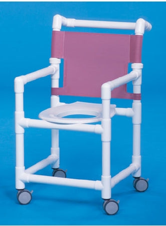 IPU Select Shower Chair Fixed Arm PVC Frame Mesh Back - ESC20