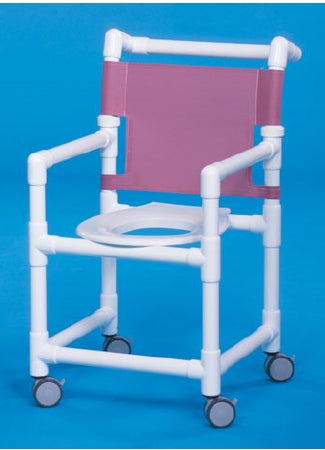 IPU Select Shower Chair Fixed Arm PVC Frame Mesh Back - ESC20