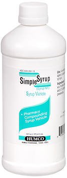 Simple Syrup - Medication Flavoring Syrup 16 oz. Sweet Flavor - 00395266116