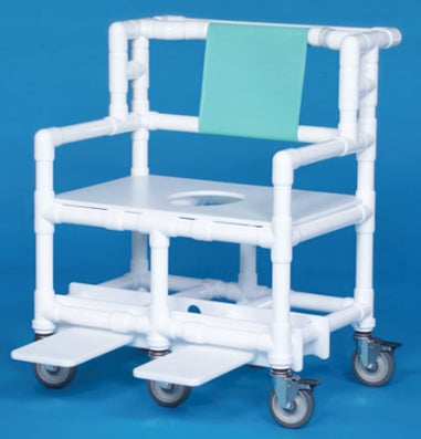 IPU IPU Bariatric Shower Chair ipu Fixed Arm PVC Frame Mesh Back 21-1/2 Inch Height - BSC660