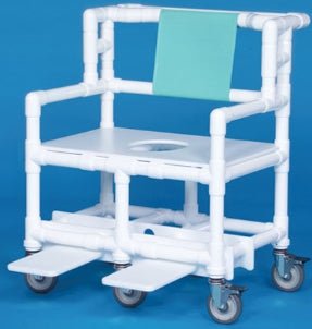 IPU IPU Bariatric Shower Chair ipu Fixed Arm PVC Frame Mesh Back 21-1/2 Inch Height - BSC660