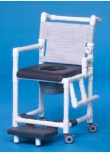 IPU IPU Commode / Shower Chair ipu Drop Arm - Left PVC Frame Mesh Back - SCC767G
