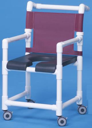 IPU IPU Shower Chair ipu Fixed Arm PVC Frame Mesh Back - SC200-OS-FS