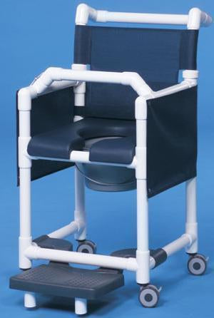 IPU IPU Commode / Shower Chair ipu Fixed Arm PVC Frame Mesh Back - SCC9250