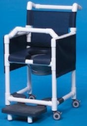 IPU IPU Commode / Shower Chair ipu Fixed Arm PVC Frame Mesh Back - SCC9250