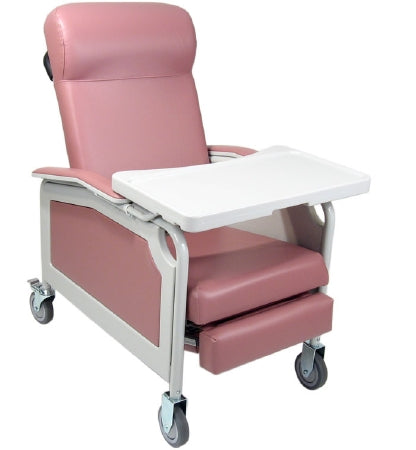 Winco Convalescent Recliner with Tray Royal Blue Vinyl 5 Inch Heavy-Duty Steel Caster 5 Inch Heavy-Duty Steel Caster - 5251-02