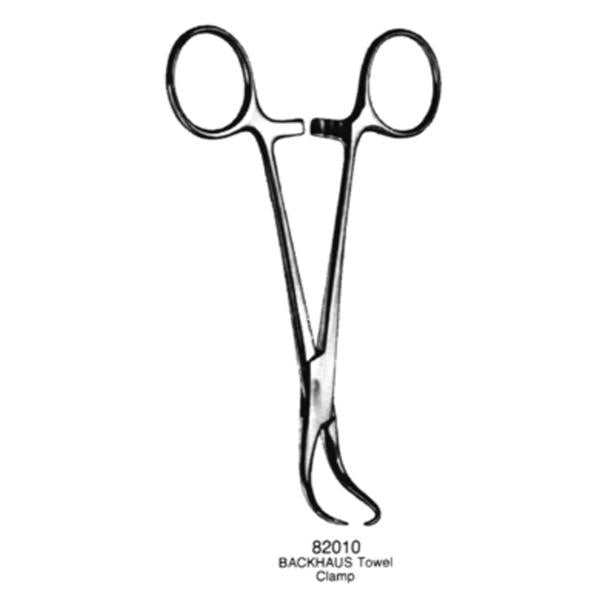 Medco Instruments Inc Clamp Towel Backhaus 5-1/2" Stainless Steel Ea - 82010