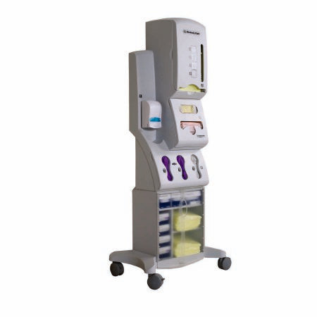 O&M Halyard - PPE Dispenser Rolling Stand White 19.6 X 17.3 X 50-1/2 Inch Powder-Coated Steel - 29902