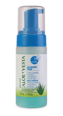 Convatec Aloe Vesta Rinse-Free Body Wash Foaming 4 oz. Pump Bottle Clean Scent - 325204