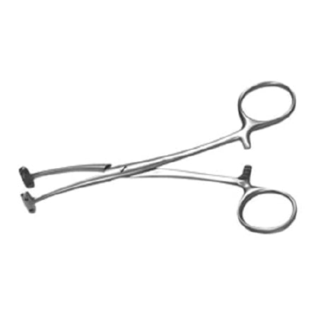 Padgett - Grasping Forceps Pitanguy 5-1/2 Inch Length OR Grade German Stainless Steel NonSterile Ratchet Lock Finger RIng Handle 17 mm Wide Serrated Jaws - Integra Lifesciences - PM-4321