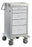 Waterloo Industries Treatment Cart Steel 24.5 X 25.5 X 43.5 Inch 5 Drawers Light Gray / Dark Blue - JTGKU-33669-DKB