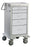 Waterloo Industries - Treatment Cart Steel 24.5 X 25.5 X 43.5 Inch Light Gray / Dark Blue 22.25 X 16.75 Inch Drawer, Two 3 Inch, Two 6 Inch, One 9 Inch - JTGKU-33669-DKB