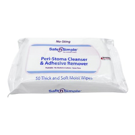 Safe n Simple - Adhesive Remover Wipe 50 per Pack - SNS00525