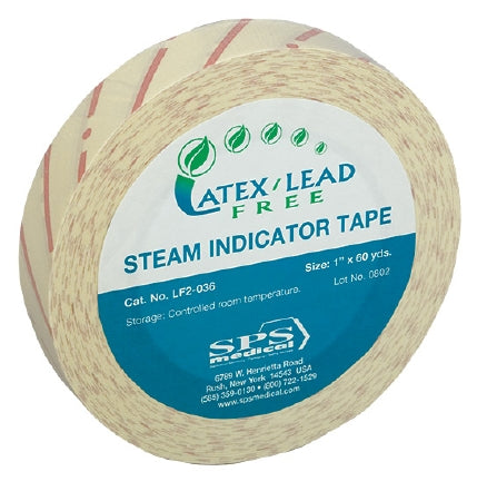 SPS Medical Supply Steam Indicator Tape 1 Inch X 60 Yard Steam - LF2-036