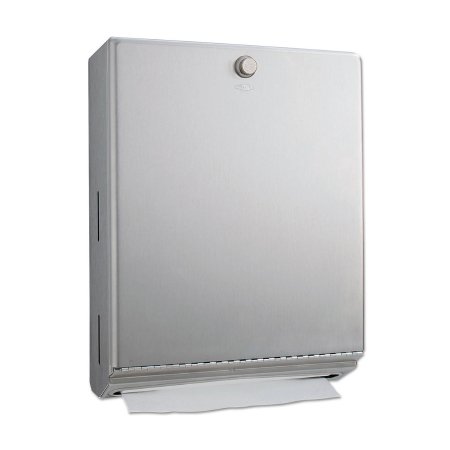 Bobrick - Paper Towel Dispenser Satin Finish Stainless Steel Manual Pull 200 C-Fold / 275 Multi-fold Surface / Wall Mount - BOB2620