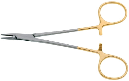 BR Surgical - Needle Holder 5-1/8 Inch Length Straight Smooth Jaw Finger Ring Handle - BR24-13413