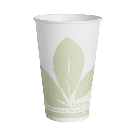 Bare Eco-Forward - Drinking Cup 12 oz. Leaf Print Wax Coated Paper Disposable - R12BB-JD110
