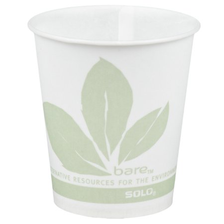Bare Eco-Forward - Drinking Cup 5 oz. Leaf Print Wax Coated Paper Disposable - R53BB-JD110