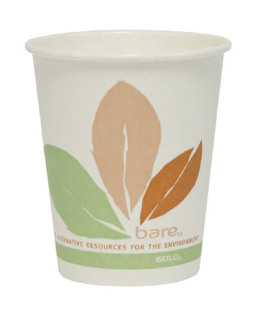 Solo Cup Bare Eco-Forward Drinking Cup 20 oz. Leaf Print Paper Disposable - 420PLA-J7234
