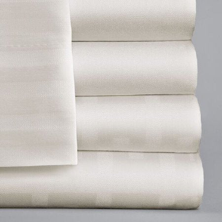 Standard Textile ComforTwill Bed Sheet Fitted 39 X 80 X 14 Inch Bone Cotton 70% / Polyester 30% Reusable - 1490149