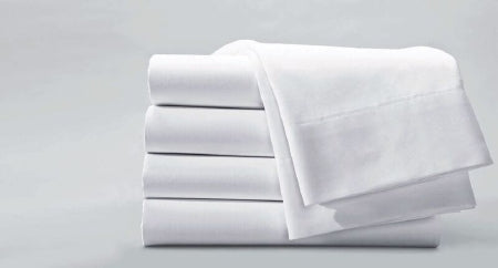 Standard Textile - Bed Sheet Flat Sheet 66 W X 115 L Inch White Cotton 55% / Polyester 45% Reusable - 03340102