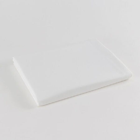 Standard Textile Bed Sheet Flat 66 X 108 Inch White Cotton 55% / Polyester 45% Reusable - 3350101