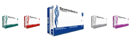 Sempermed USA Sempershield Exam Glove Medium NonSterile Nitrile Standard Cuff Length Fully Textured Blue Chemo Tested - SSNF103