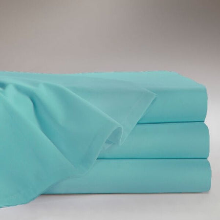 Standard Textile Supreme Bed Sheet Draw 55 X 72 Inch Misty Green Cotton 55% / Polyester 45% Reusable - 3910322