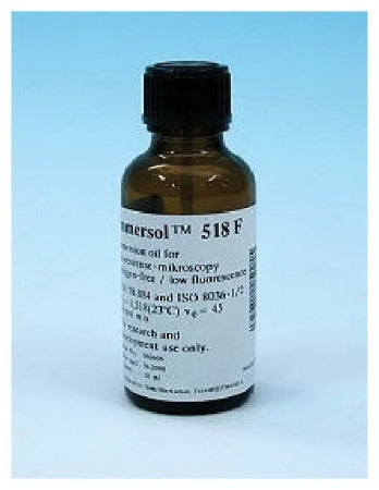 Fisher Scientific Immersion Oil 20 mL, ISO 8036-1/2 Certifications/Compliance, 1.518 Refractive Index - 1262466A
