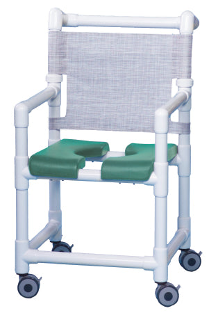 IPU IPU Shower Chair ipu Fixed Arm PVC Frame Mesh Back - SC200-OS-FS