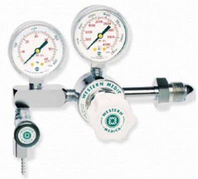 M1 Series - Medical Air Regulator Single Stage Adjustable 0 - 100 PSI DISS Outlet CGA-346 Nut and Nipple - M1-346-PG