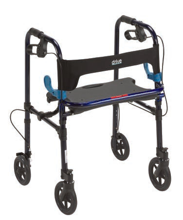 drive Clever-Lite - 4 Wheel Rollator Blue Adjustable Height / Folding Aluminum Frame - 10243