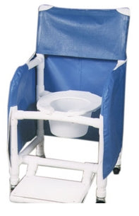 MJM International - Commode / Shower Chair With Arms PVC Frame - 118-3-FF-PS-18-10-QT-C