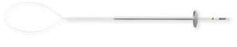 Surgidac - Suture with Needle Nonabsorbable Uncoated White Suture Braided Polyester Size 6 - 0 18 Inch Suture Double-Armed 10 mm Length 1/4 Circle Spatula Needle - D-1722K