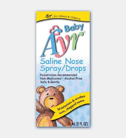 BF Ascher Ayr Baby Saline Nose Spray / Drops Saline Nasal Spray 0.65% Strength 1 oz. - 225055050