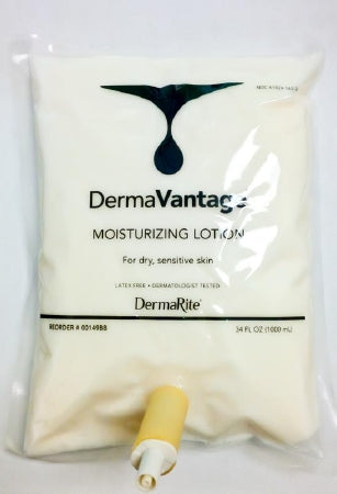 DermaRite Industries DermaVantage Hand and Body Moisturizer 1,000 mL Dispenser Refill Bag Scented Lotion - 00149BB