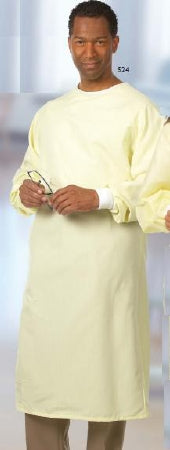 Fashion Seal Uniforms Texture Shield D-Stat Protective Procedure Gown Large Unisex Yellow - 524 L