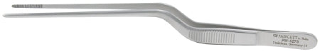 Miltex Padgett Dressing Forceps Jansen 6-1/2 Inch Surgical Grade Stainless Steel NonSterile NonLocking Bayonet Handle Straight Serrated Tips - PM-4278