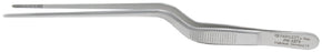 Padgett - Dressing Forceps Jansen 6-1/2 Inch Length Surgical Grade Stainless Steel NonSterile NonLocking Bayonet Handle Straight Serrated Tips - PM-4278