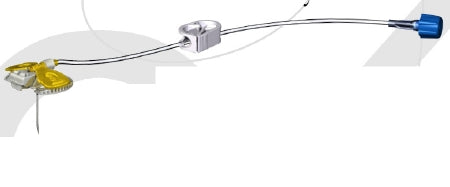 Bard LiftLoc Huber Infusion Set 22 Gauge 3/4 Inch 8 Inch Tubing Without Port - 642234