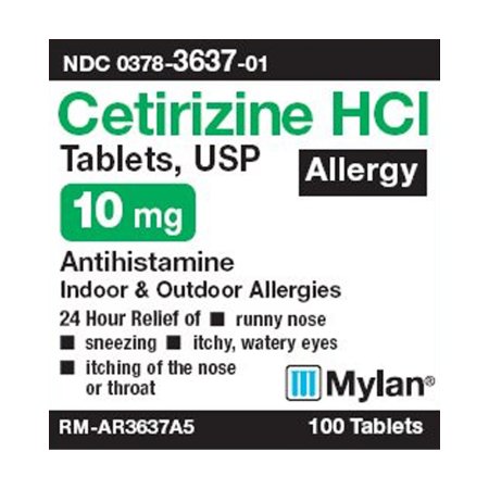 Mylan - Allergy Relief 10 mg Strength Tablet 100 per Bottle - 00378363701